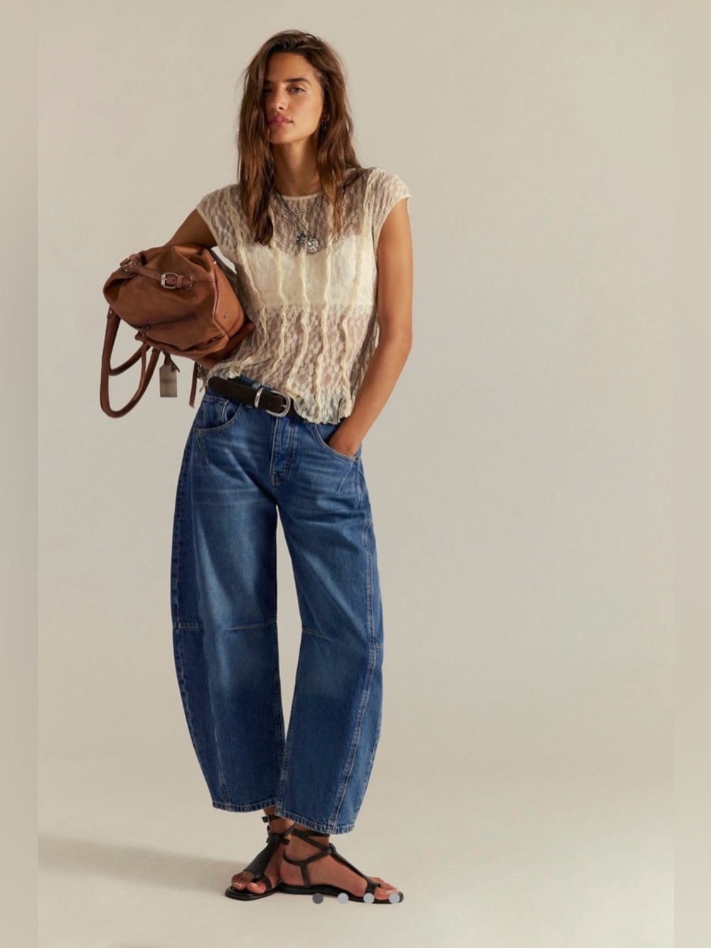 Free People We The Free CRVY Venus Barrel Jeans